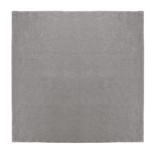 Olympia Linen Table Napkin Grey 400x400mm (Pack of 12) - FW698  Olympia   