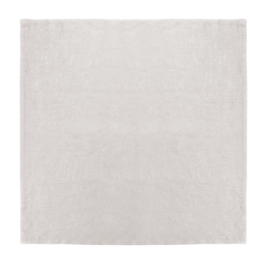 Olympia Linen Table Napkin Sand 400x400mm (Pack of 12) - FW699  Olympia   
