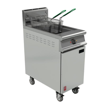 Falcon Dominator Plus Twin Basket Gas Fryer & Fryer Angel on Castors Propane Gas - FW755-P Freestanding Gas Fyers Falcon