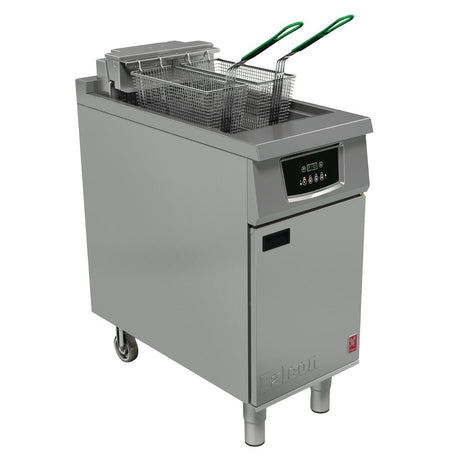Falcon 400 Series Single Pan Twin Basket Electric Filtration Fryer Programmable with Fryer Angel - FW764  Falcon   