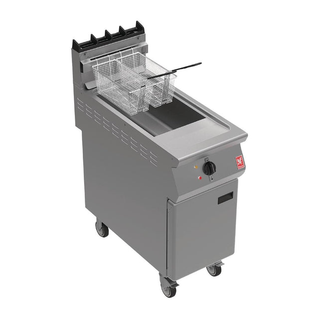Falcon F900 Twin Basket Fryer with Fryer Angel on Castors Propane Gas - FW771-P Freestanding Gas Fyers Falcon