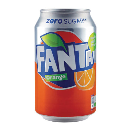 Fanta Zero Orange Cans - 330ml (Case 24) - FW835  Fanta   
