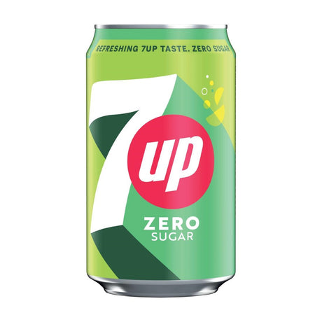 7UP Zero Cans - 330ml (Pack of 24) - FW837  7up   