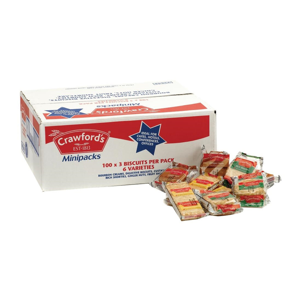 Crawfords Mini Pack Biscuits Assorted (Pack of 100) - FW841  Crawfords   