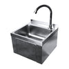 Oxford Hardware Stainless Steel Square Knee Operated Hand Wash Basin - FW857 Hand Wash Sinks Hydroniks