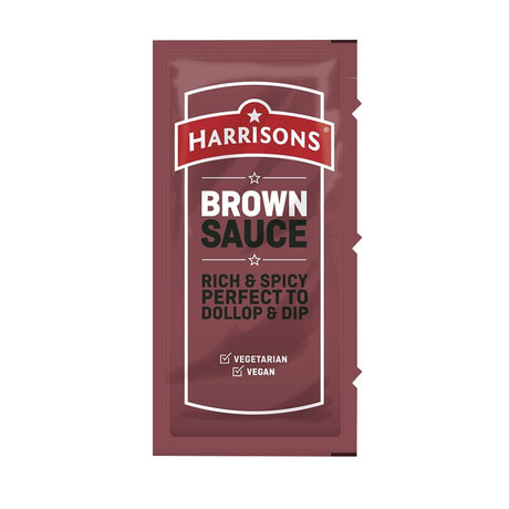Harrisons Brown Sauce Sachets 10g (Pack of 200) - FW992  Harrisons   