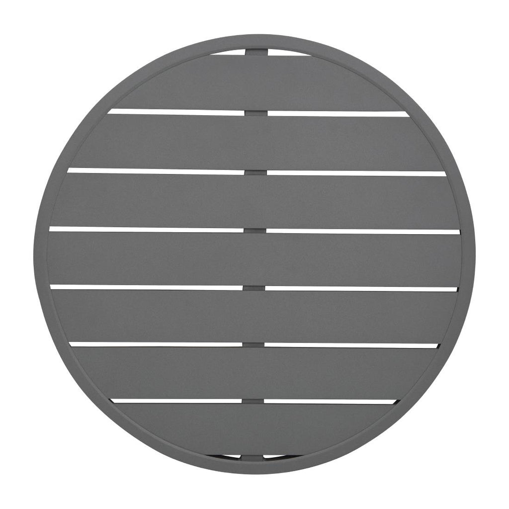 Bolero Aluminium Round Table Top Dark Grey 580mm - FX037 Aluminium Table Tops Bolero   