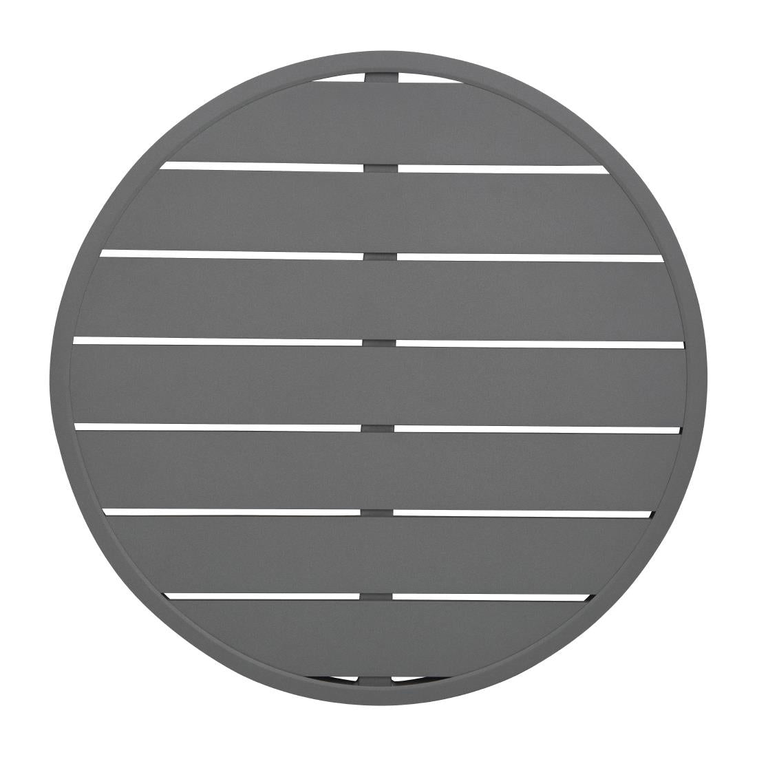 Bolero Aluminium Round Table Top Dark Grey 580mm - FX037 Aluminium Table Tops Bolero   