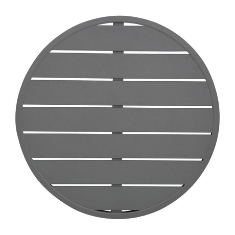 Bolero Aluminium Round Table Top Dark Grey 580mm - FX037 Aluminium Table Tops Bolero   