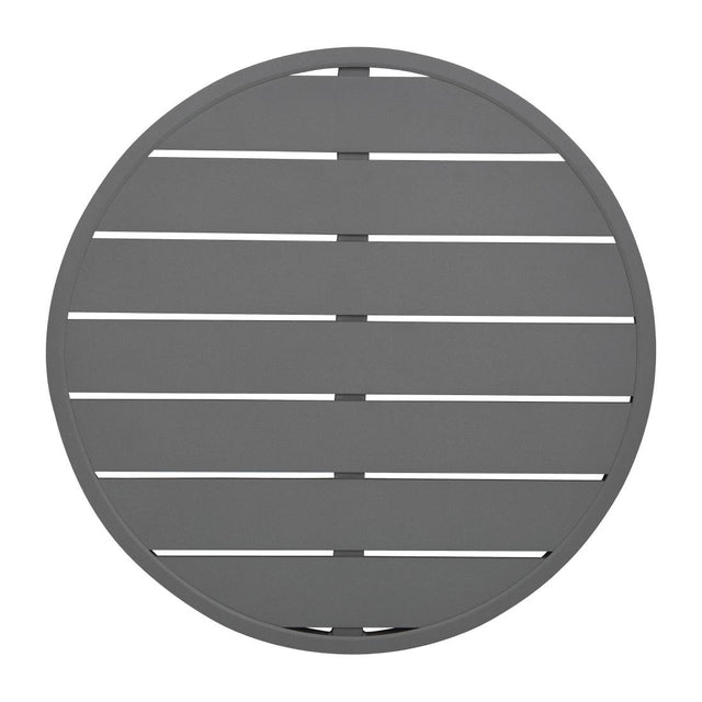 Bolero Aluminium Round Table Top Dark Grey 580mm - FX037 Aluminium Table Tops Bolero   