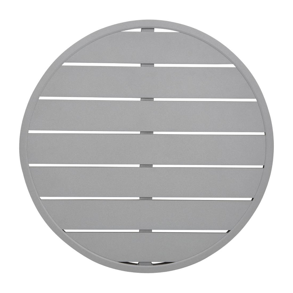 Bolero Aluminium Round Table Top Light Grey 580mm - FX038 Aluminium Table Tops Bolero   