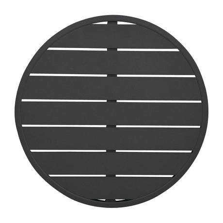 Bolero Aluminium Round Table Top Black 580mm - FX039 Aluminium Table Tops Bolero   