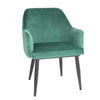 Bolero Lia Velvet Effect Chairs Dark Green (Set of 2) - FX070 Upholstered Dining Chairs Bolero   