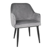 Bolero Lia Velvet Effect Chairs Grey (Set of 2) - FX071 Upholstered Dining Chairs Bolero   