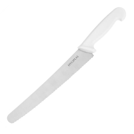 Hygiplas Serrated Pastry Knife White 25.4cm - FX127  Hygiplas   