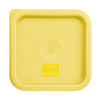 Hygiplas Square Food Storage Container Lid Yellow Small - FX137  Hygiplas   