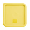 Hygiplas Square Food Storage Container Lid Yellow Medium - FX138  Hygiplas   