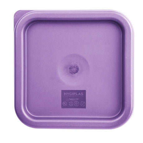 Hygiplas Square Food Storage Container Lid Purple Small - FX143  Hygiplas   
