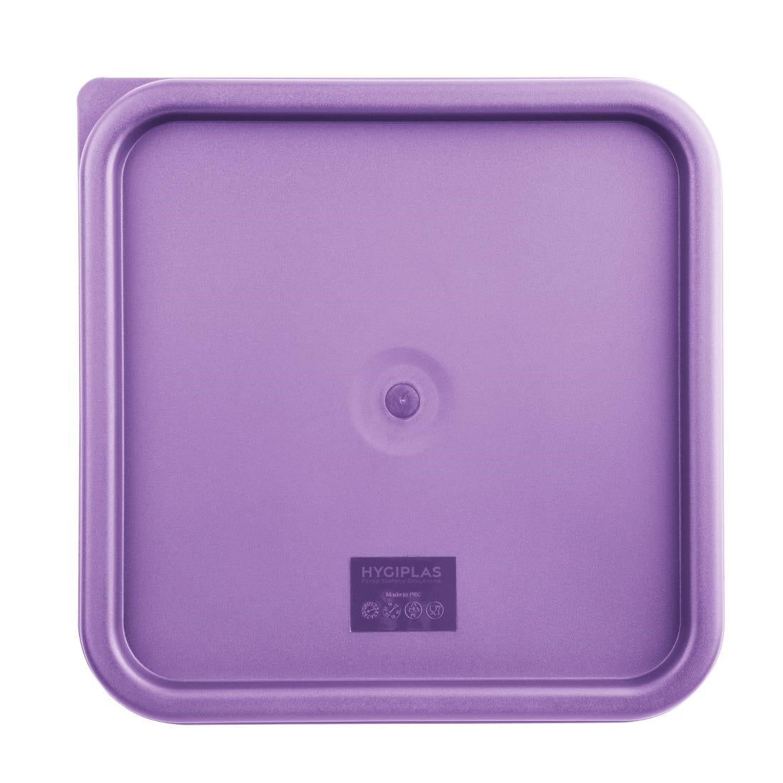 Hygiplas Square Food Storage Container Lid Purple Large - FX145  Hygiplas   