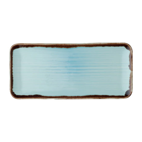 Dudson Harvest  Organic Coupe Rectangular Platter Turquoise 246mm (Pack of 6) - FX162 Dudson Crockery Dudson   