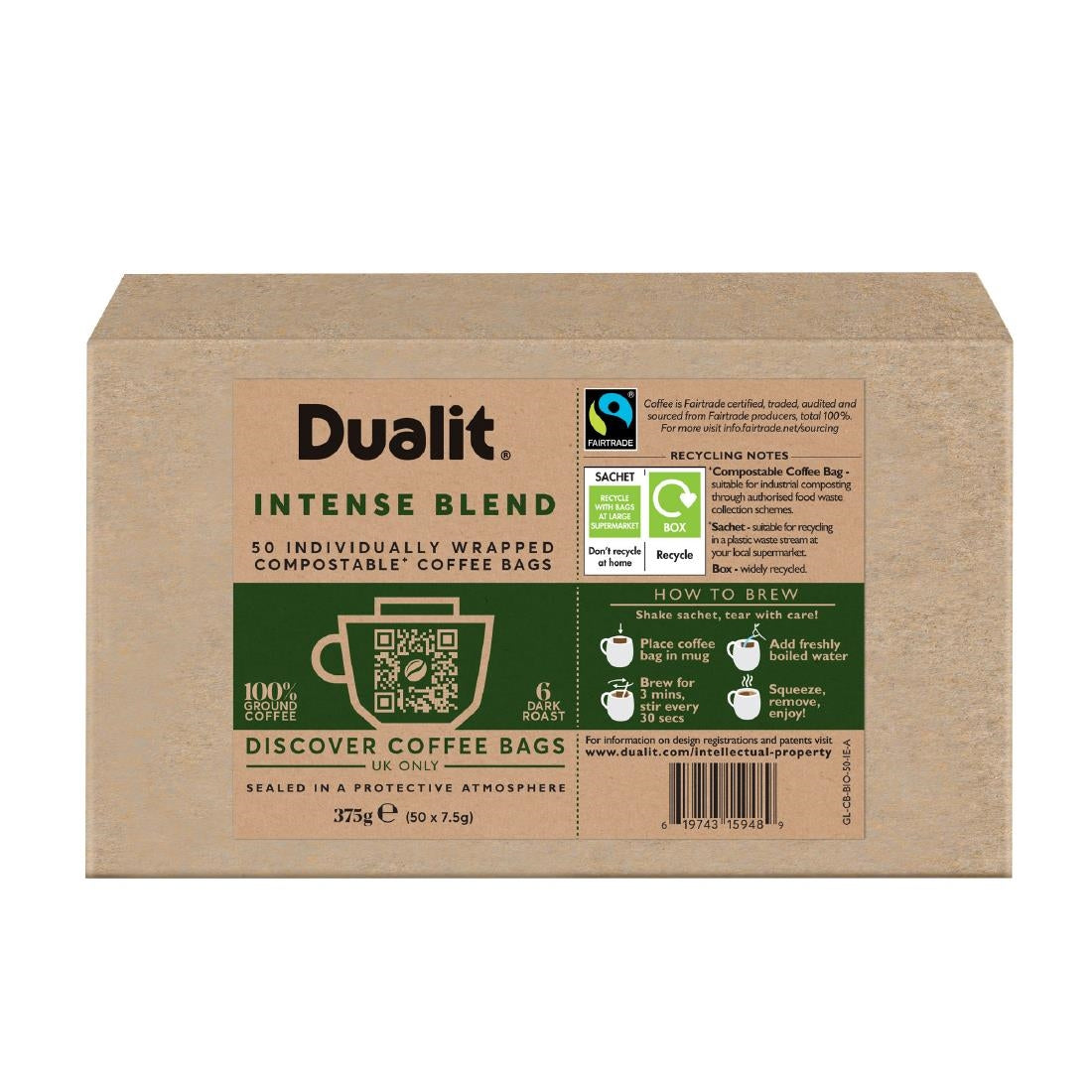 Dualit Intense Compostable Coffee Bags (Pack of 40) - FX187  Dualit   
