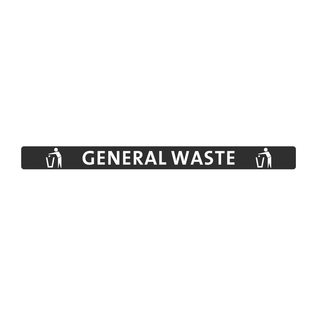 Jantex Slim Bin Lid General Waste Label - FX193  Jantex   
