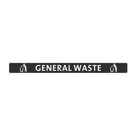 Jantex Slim Bin Lid General Waste Label - FX193  Jantex   