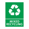 Jantex Slim Bin Mixed Recycling Label - FX196  Jantex   