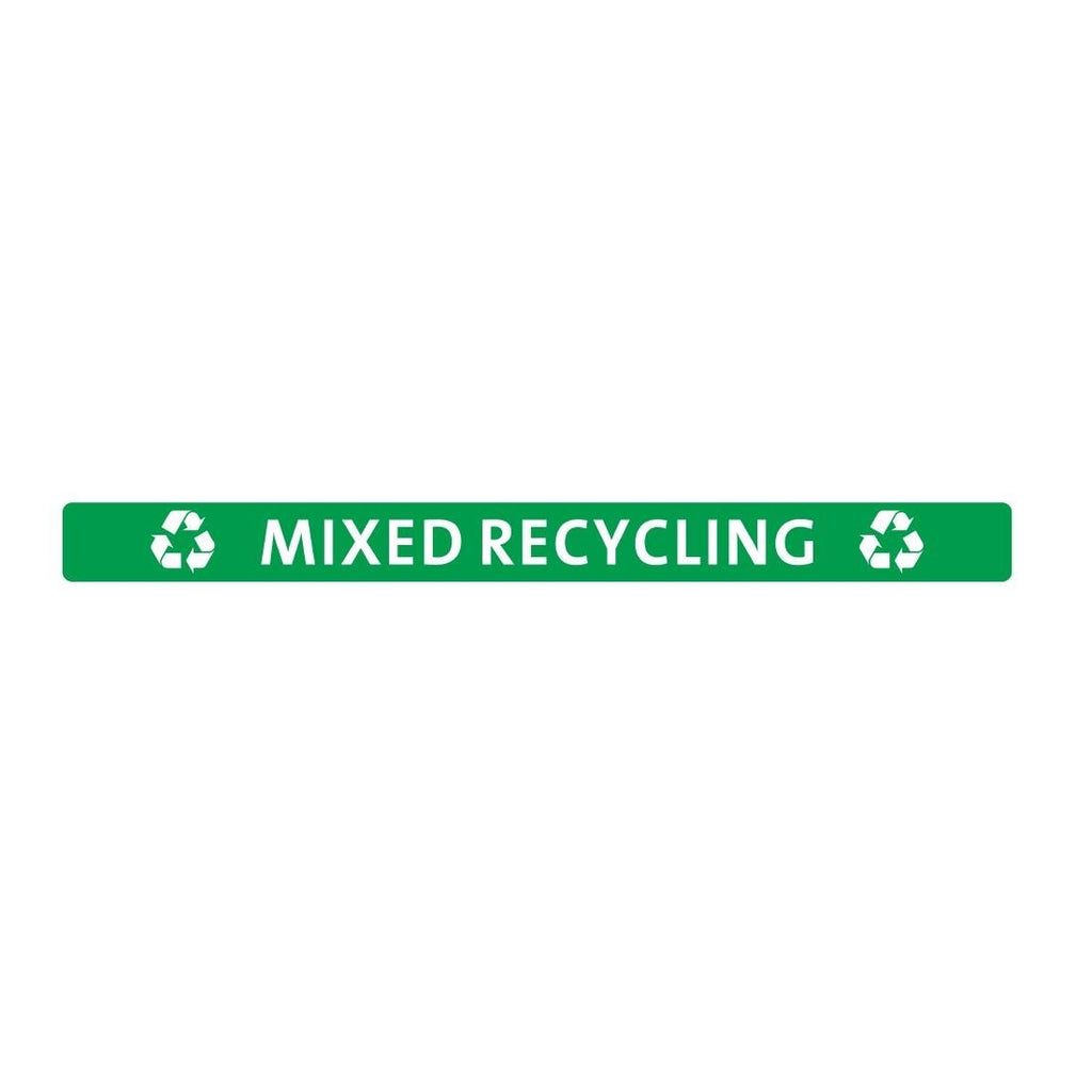 Jantex Slim Bin Lid Mixed Recycling Label - FX197  Jantex   
