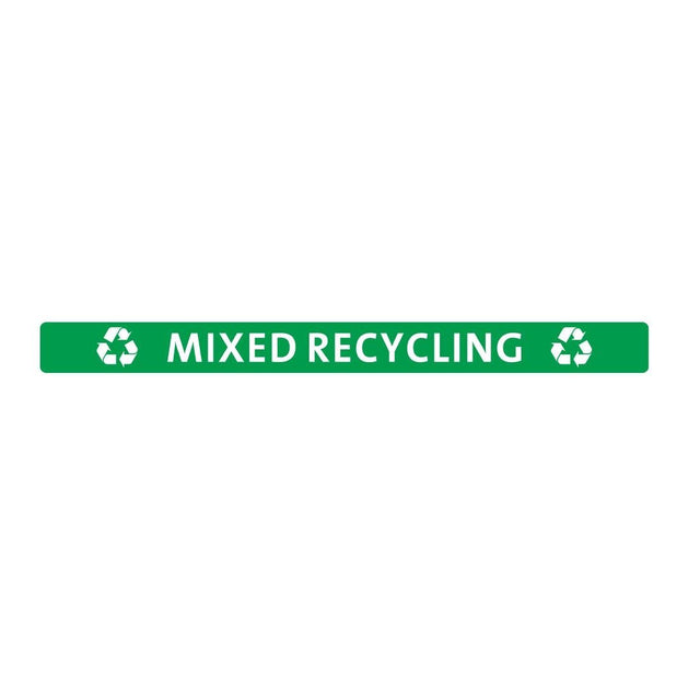 Jantex Slim Bin Lid Mixed Recycling Label - FX197  Jantex   