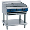 Blue Seal Natural Gas Chargrill with Leg Stand G596-LS-NAT - G034-N Charcoal Grills Blue Seal