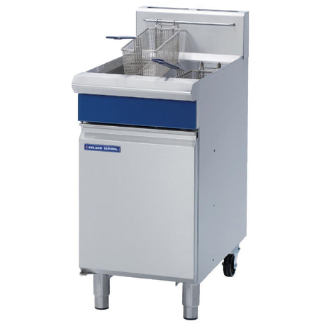 Blue Seal Single Tank Twin Basket Free Standing Natural Gas Fryer GT45 - G038-N Freestanding Gas Fyers Blue Seal