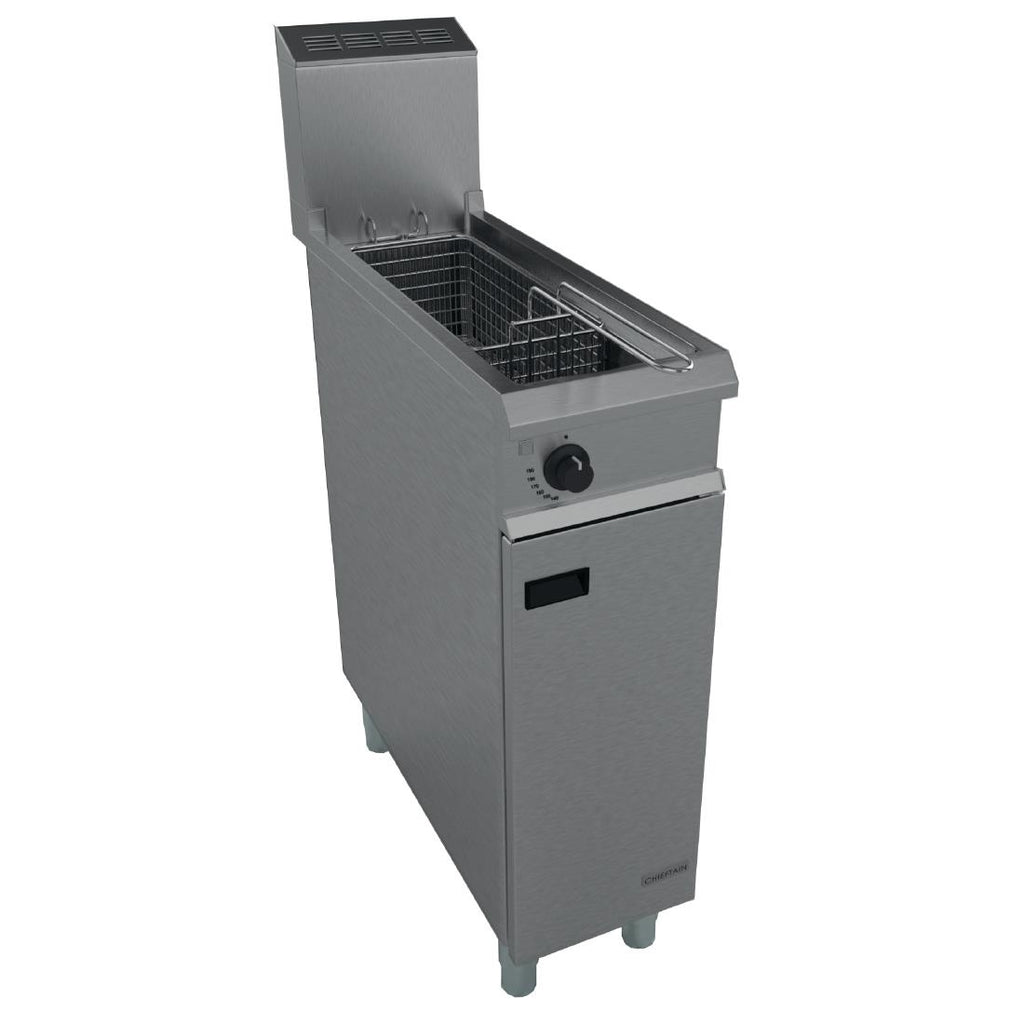 Falcon Chieftain Single Tank Single Basket Free Standing Natural Gas Fryer G1808X - G907-N  Falcon   