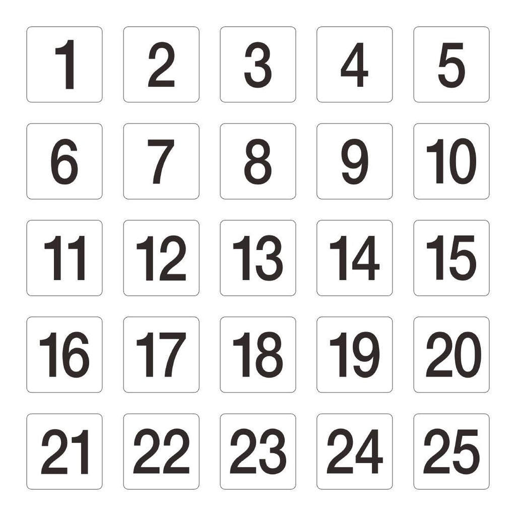 Olympia Plastic Table Number Inserts 1-50 - GB629  Olympia   