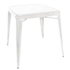 Bolero Bistro Square Steel Table White 668mm (Single) - GC869 Steel Tables Bolero   