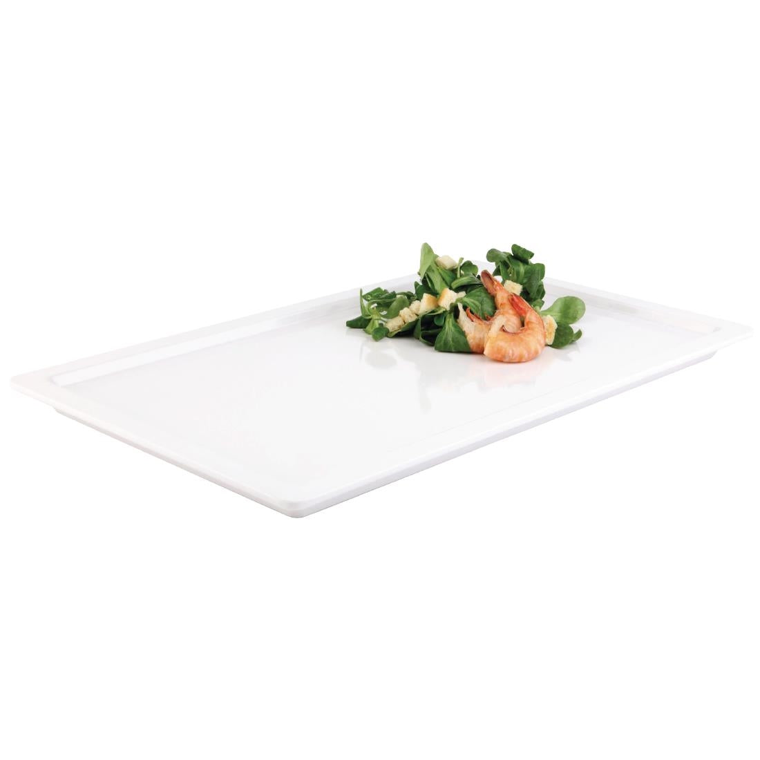 APS Apart Melamine Rectangular Buffet Tray White GN 1/2 - GD101  APS   