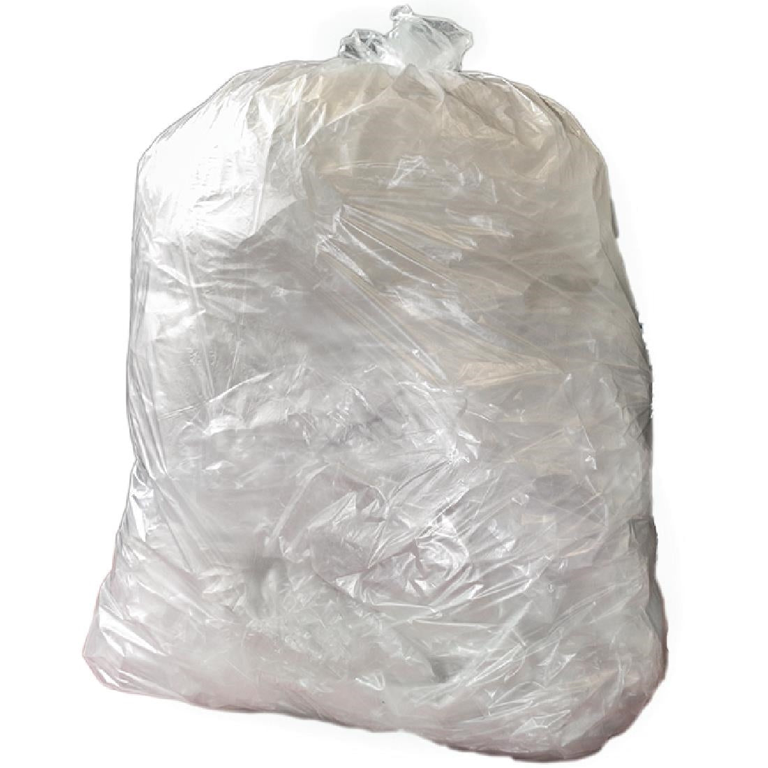 Jantex Medium Duty Recycled Bin Bag 12kg 90 ltr Clear (Pack of 200) - CH156  Jantex   