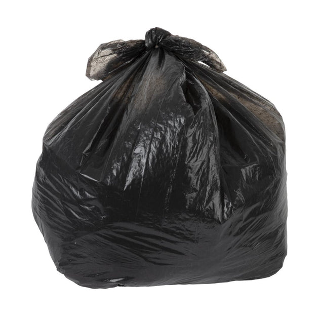 Jantex Large Medium Duty Black Bin Bags 80Ltr (Pack of 10) - GN399  Jantex   