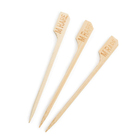 Biodegradable Bamboo Steak Markers Medium Rare (Pack of 100) - GE896  Tablecraft   