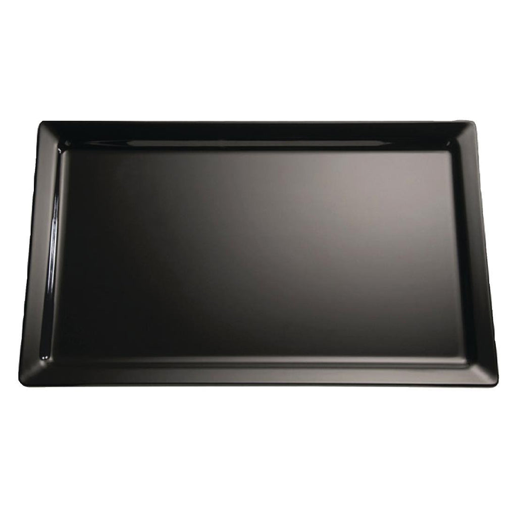 APS Pure Melamine Tray Black GN 1/2 - GF123  APS   