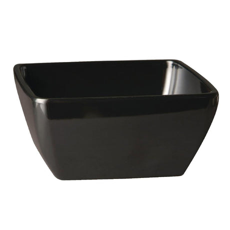 APS Pure Melamine Black Square Bowl 125mm - GF135  APS   