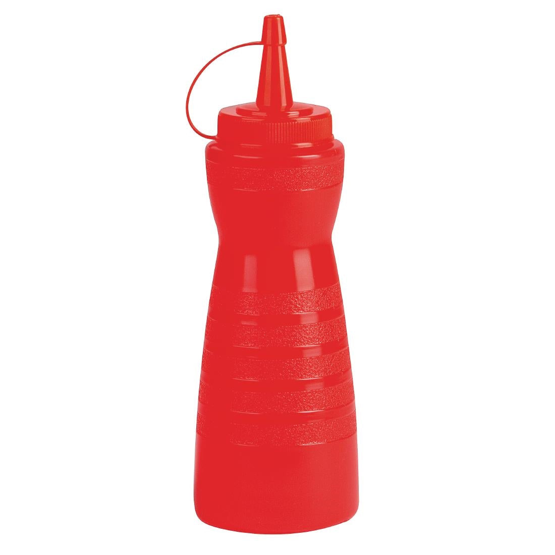 Vogue Red Lidded Sauce Bottle - GF251  Vogue   