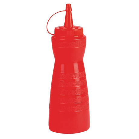 Vogue Red Lidded Sauce Bottle - GF251  Vogue   