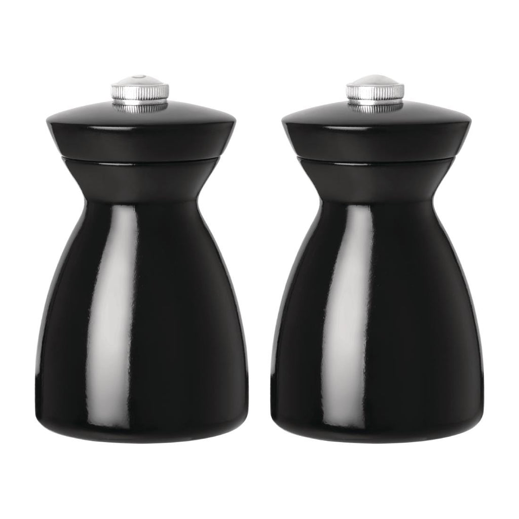 Olympia Salt and Pepper Mill Set Black and Chrome - GF258  Olympia   