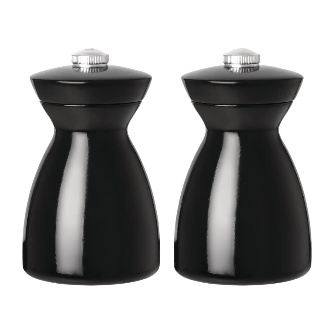 Olympia Salt and Pepper Mill Set Black and Chrome - GF258  Olympia   