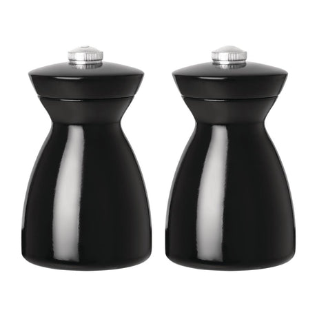 Olympia Salt and Pepper Mill Set Black and Chrome - GF258  Olympia   