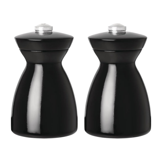 Olympia Salt and Pepper Mill Set Black and Chrome - GF258  Olympia   
