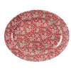 Churchill Vintage Prints Oval Dishes Cranberry Print 365mm (Pack of 6) - GF300 Churchill Super Vitrified Churchill   