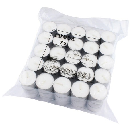 Olympia 8 Hour Tealights (Pack of 75) - GF449  Olympia   