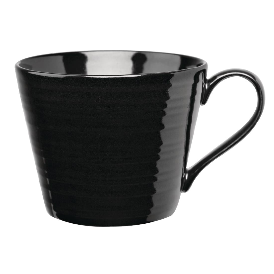 Art de Cuisine Rustics Black Snug Mugs 341ml (Pack of 6) - GF704 Churchill Art de Cuisine Churchill   